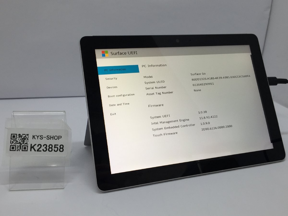 ジャンク/ Microsoft Surface Go Intel Pentium 4415Y メモリ8.19GB NVME128.03GB 【K23858】拍卖