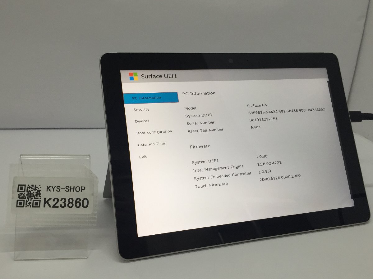 ジャンク/ Microsoft Surface Go Intel Pentium 4415Y メモリ8.19GB NVME128.03GB 【K23860】拍卖