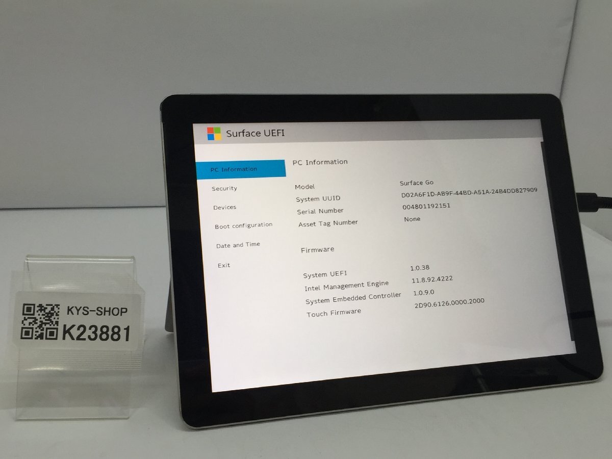 ジャンク/ Microsoft Surface Go Intel Pentium 4415Y メモリ8.19GB NVME128.03GB 【K23881】拍卖