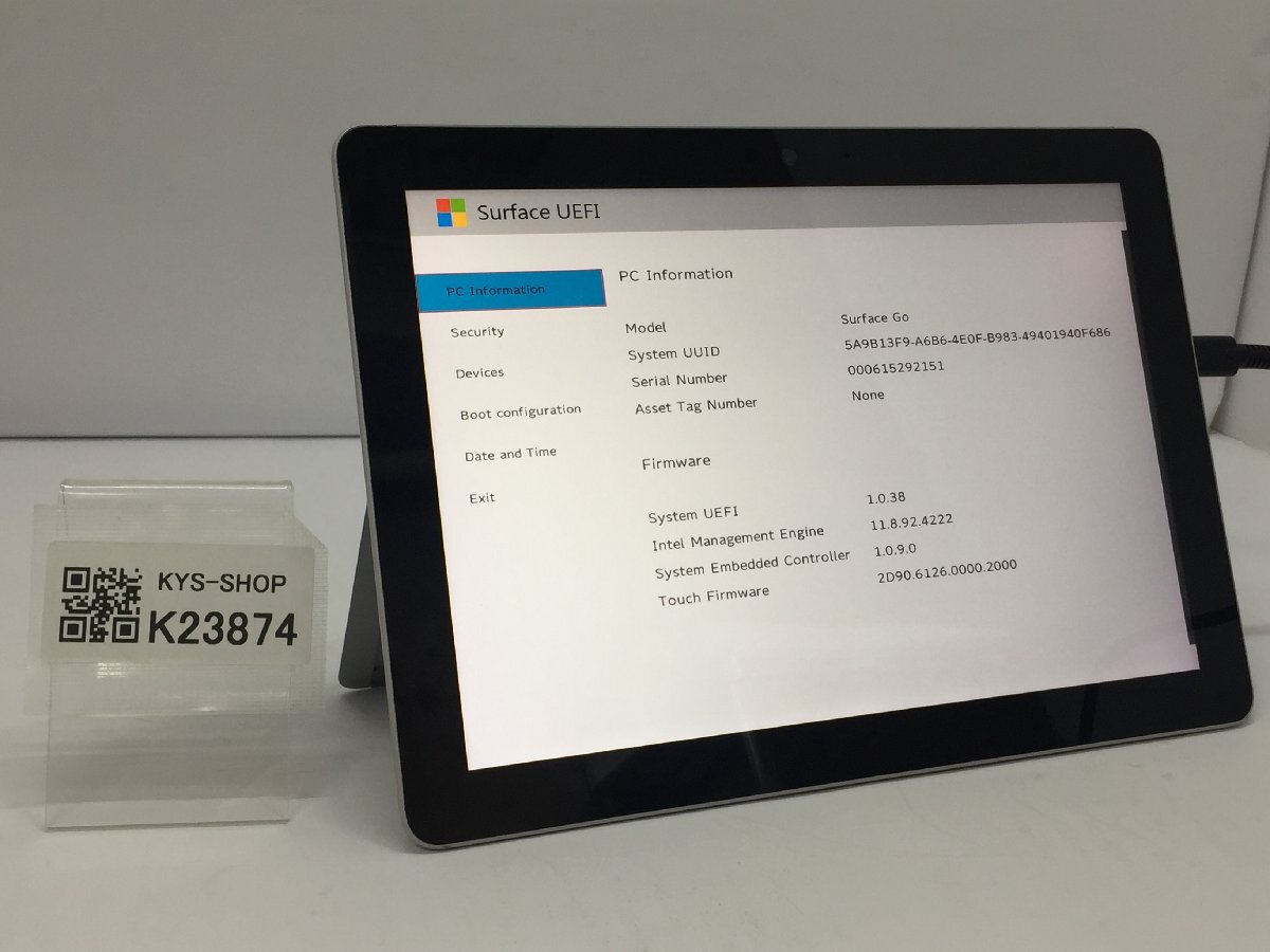 ジャンク/ Microsoft Surface Go Intel Pentium 4415Y メモリ8.19GB NVME128.03GB 【K23874】拍卖