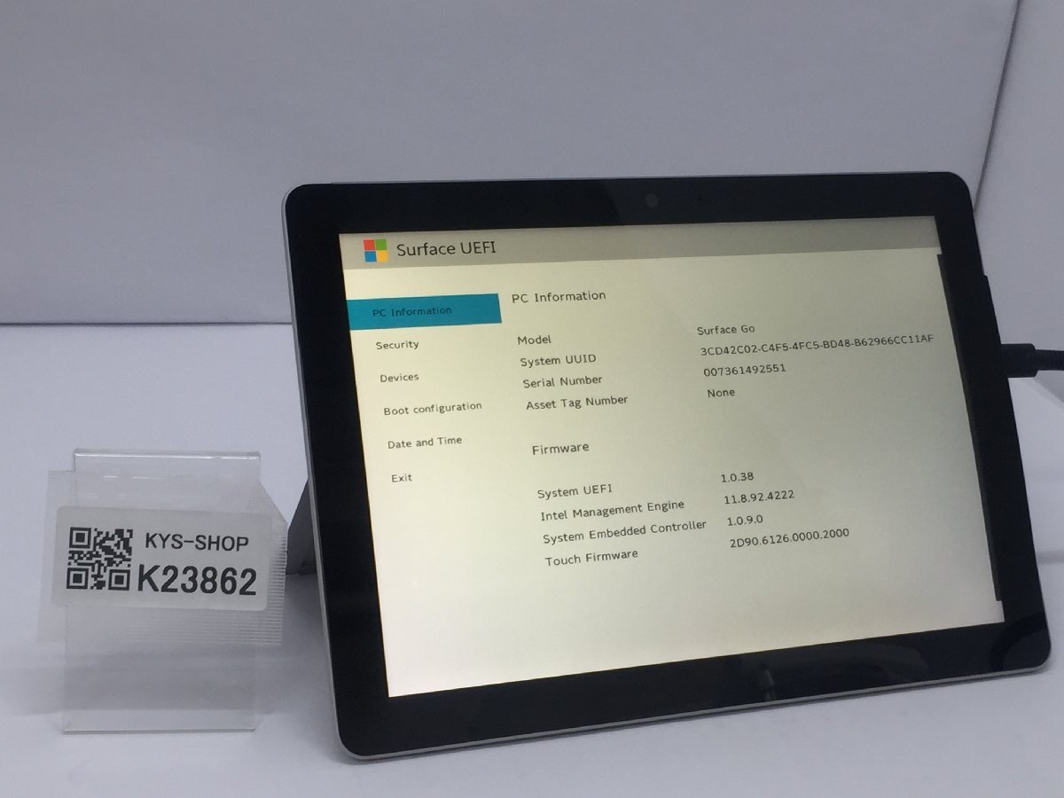 ジャンク/ Microsoft Surface Go Intel Pentium 4415Y メモリ8.19GB NVME128.03GB 【K23862】拍卖