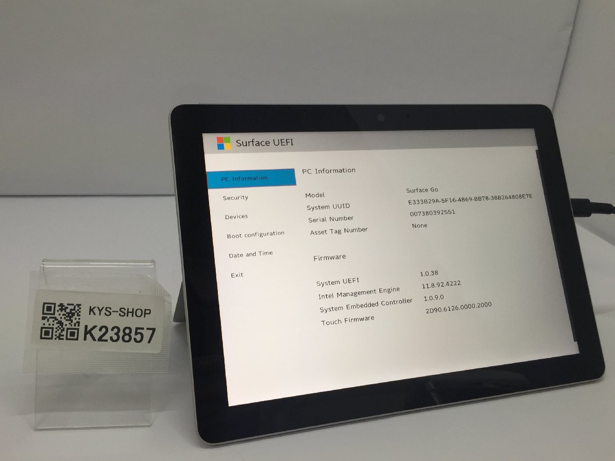 ジャンク/ Microsoft Surface Go Intel Pentium 4415Y メモリ8.19GB NVME128.03GB 【K23857】拍卖