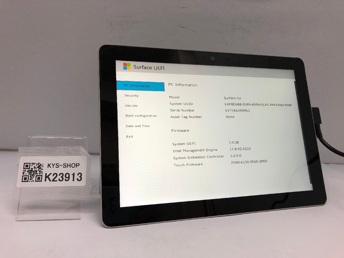 ジャンク/ Microsoft Surface Go Intel Pentium 4415Y メモリ8.19GB NVME128.03GB 【K23913】拍卖