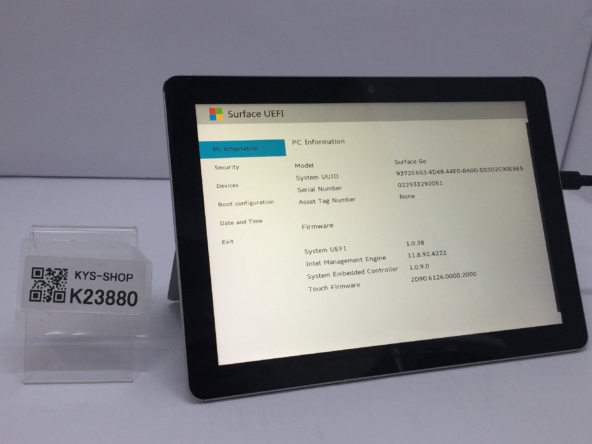 ジャンク/ Microsoft Surface Go Intel Pentium 4415Y メモリ8.19GB NVME128.03GB 【K23880】拍卖