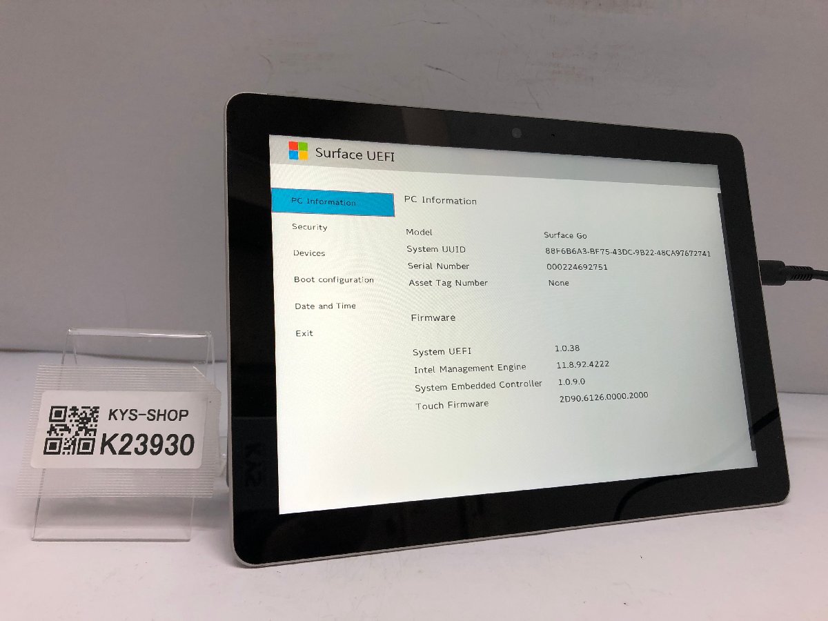 ジャンク/ Microsoft Surface Go Intel Pentium 4415Y メモリ8.19GB NVME128.03GB 【K23930】拍卖