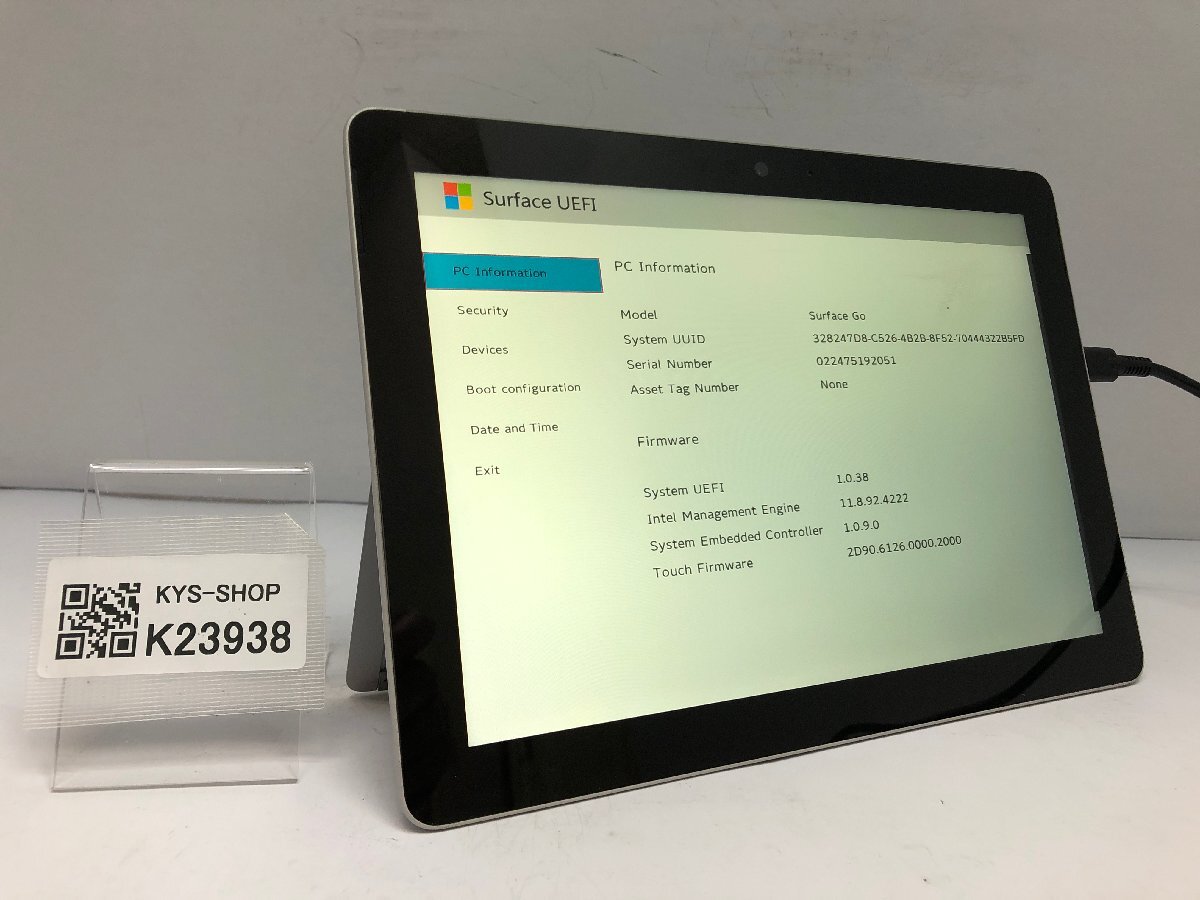 ジャンク/ Microsoft Surface Go Intel Pentium 4415Y メモリ8.19GB NVME128.03GB 【K23938】拍卖