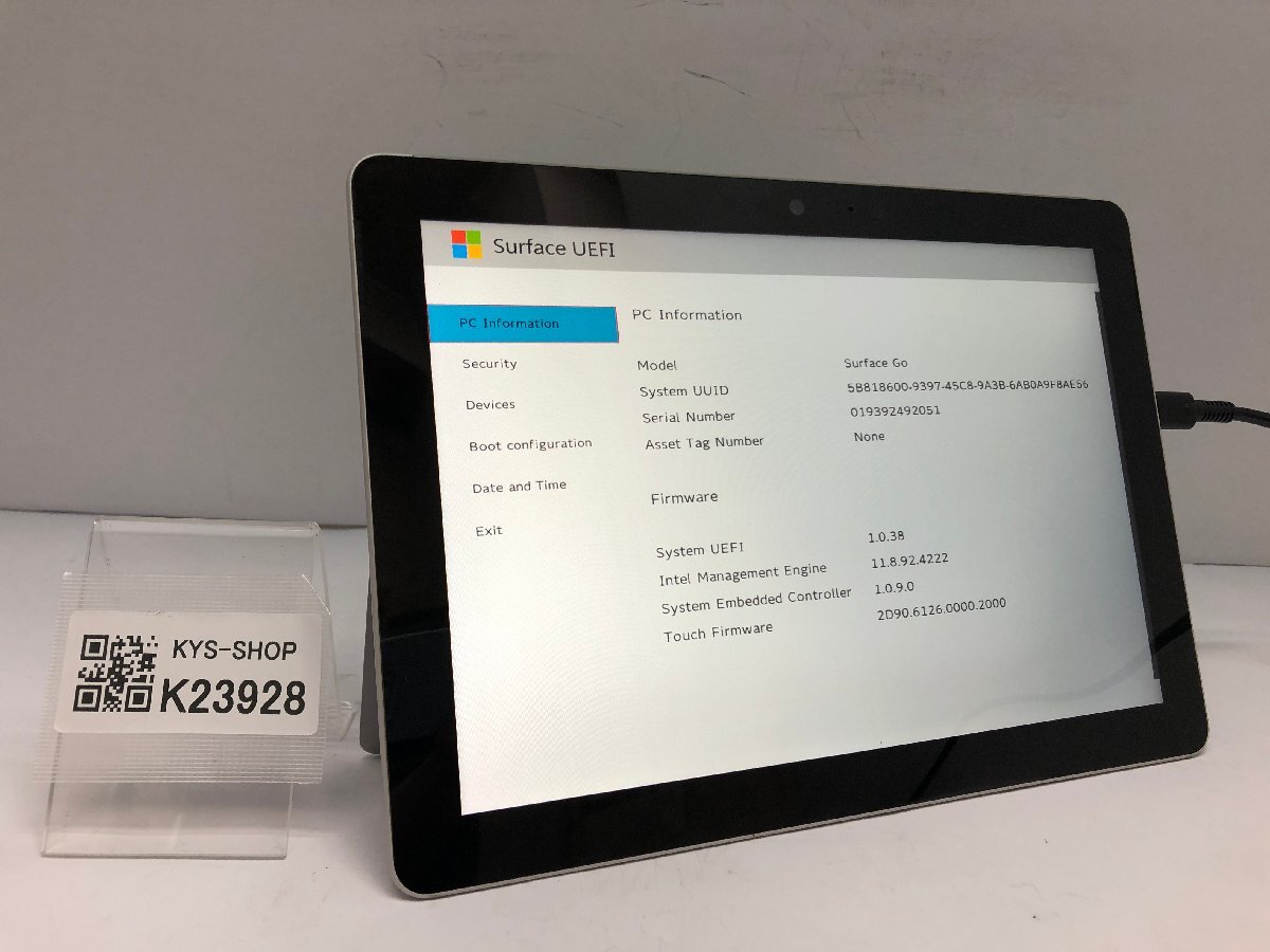 ジャンク/ Microsoft Surface Go Intel Pentium 4415Y メモリ8.19GB NVME128.03GB 【K23928】拍卖