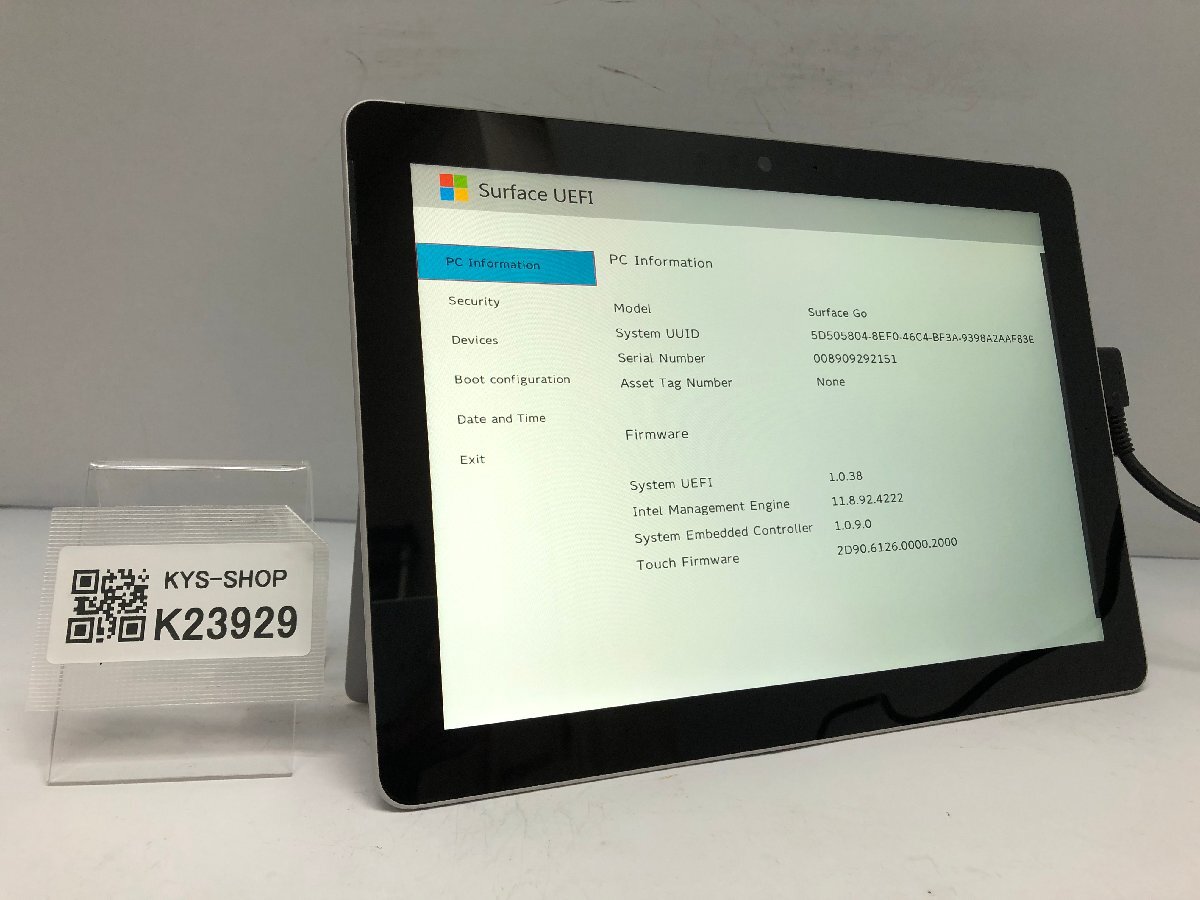 ジャンク/ Microsoft Surface Go Intel Pentium 4415Y メモリ8.19GB NVME128.03GB 【K23929】拍卖