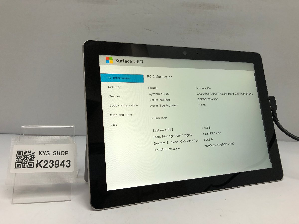 ジャンク/ Microsoft Surface Go Intel Pentium 4415Y メモリ8.19GB NVME128.03GB 【K23943】拍卖