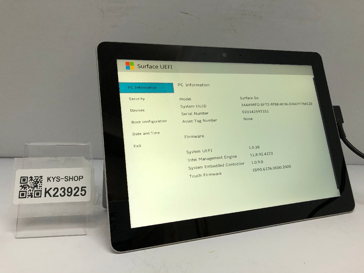 ジャンク/ Microsoft Surface Go Intel Pentium 4415Y メモリ8.19GB NVME128.03GB 【K23925】拍卖
