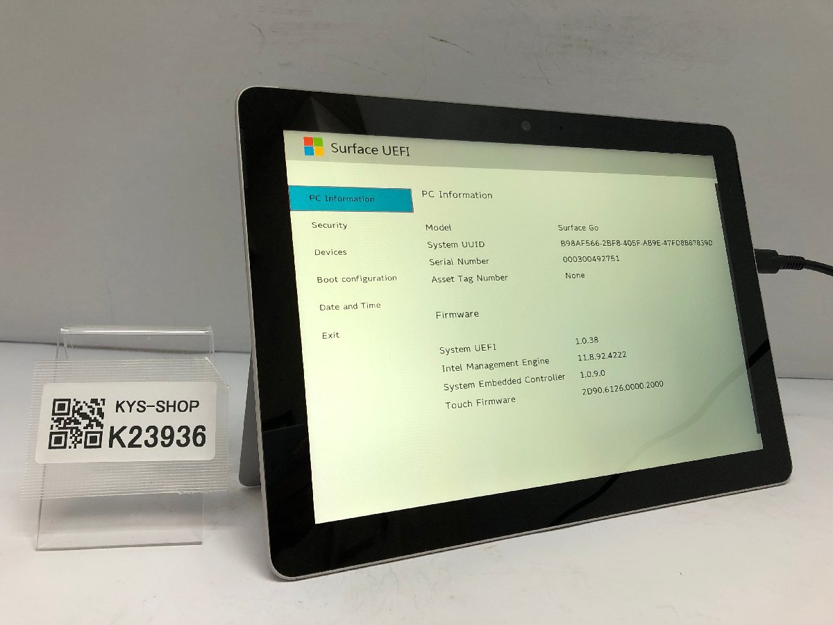 ジャンク/ Microsoft Surface Go Intel Pentium 4415Y メモリ8.19GB NVME128.03GB 【K23936】拍卖