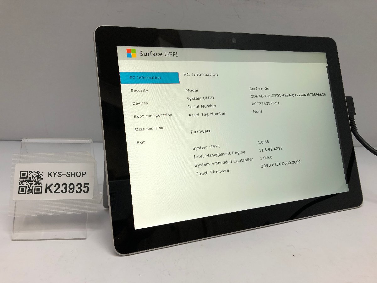 ジャンク/ Microsoft Surface Go Intel Pentium 4415Y メモリ8.19GB NVME128.03GB 【K23935】拍卖