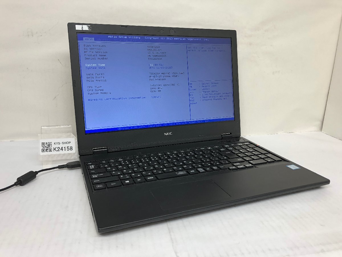 ジャンク/ NEC PC-VKM16XZG5 Intel Core i5-8365U メモリ8.19GB HDD500.1GB 【K24158】拍卖
