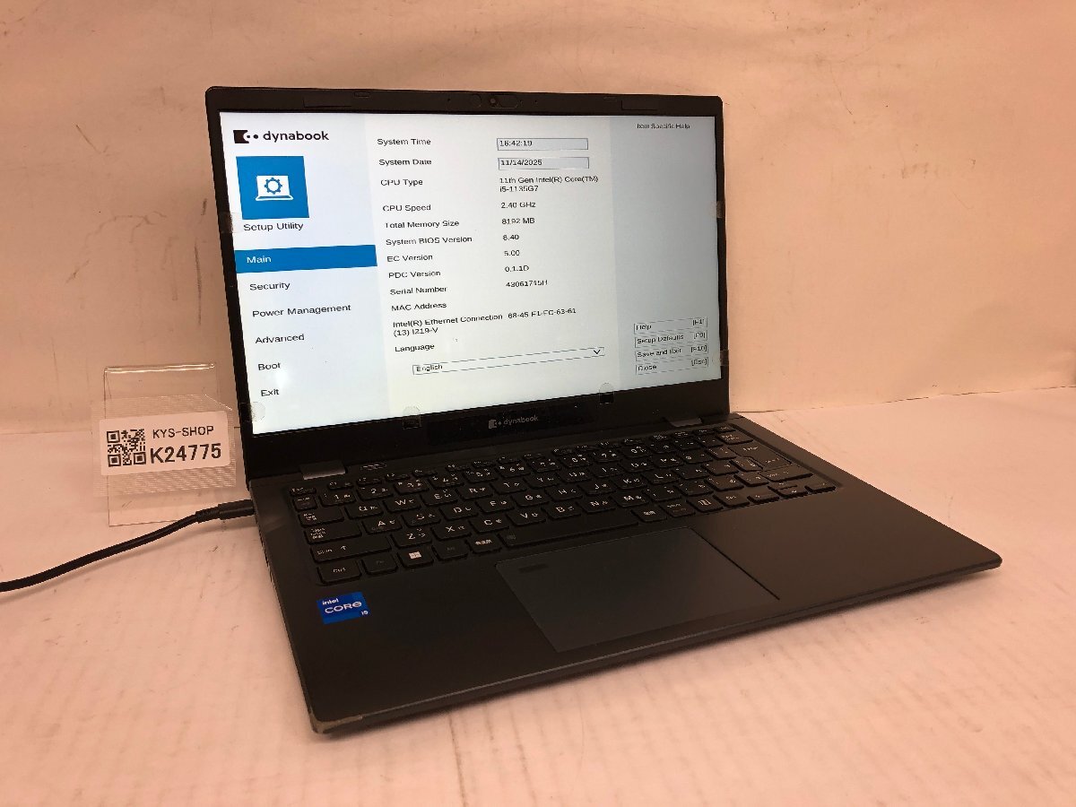 ジャンク/ TOSHIBA G83/HV Intel Core i5-1135G7 メモリ8GB ストレージ無し 【K24775】拍卖