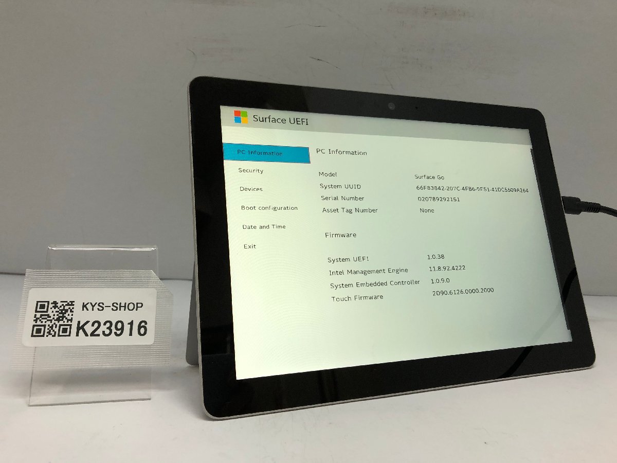 ジャンク/ Microsoft Surface Go Intel Pentium 4415Y メモリ8.19GB NVME128.03GB 【K23916】拍卖