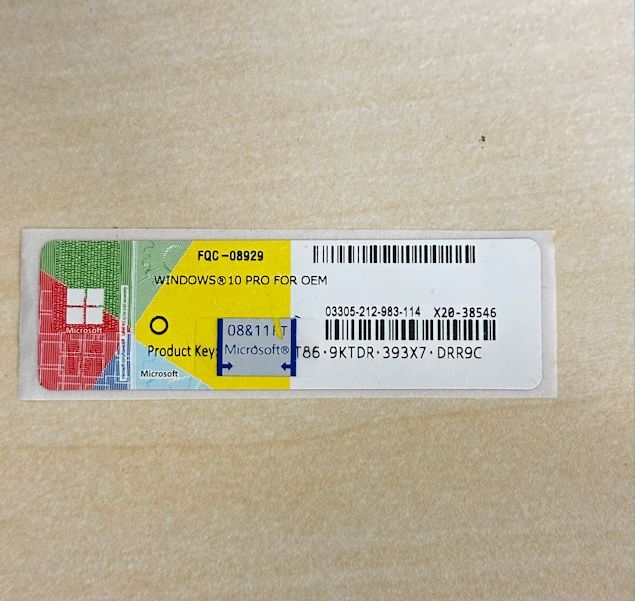 Windows10 Pro プロダクトキー ライセンスキー コアシール・1枚・正規版・未使用品・認証保証・匿名発送 ホワイト拍卖