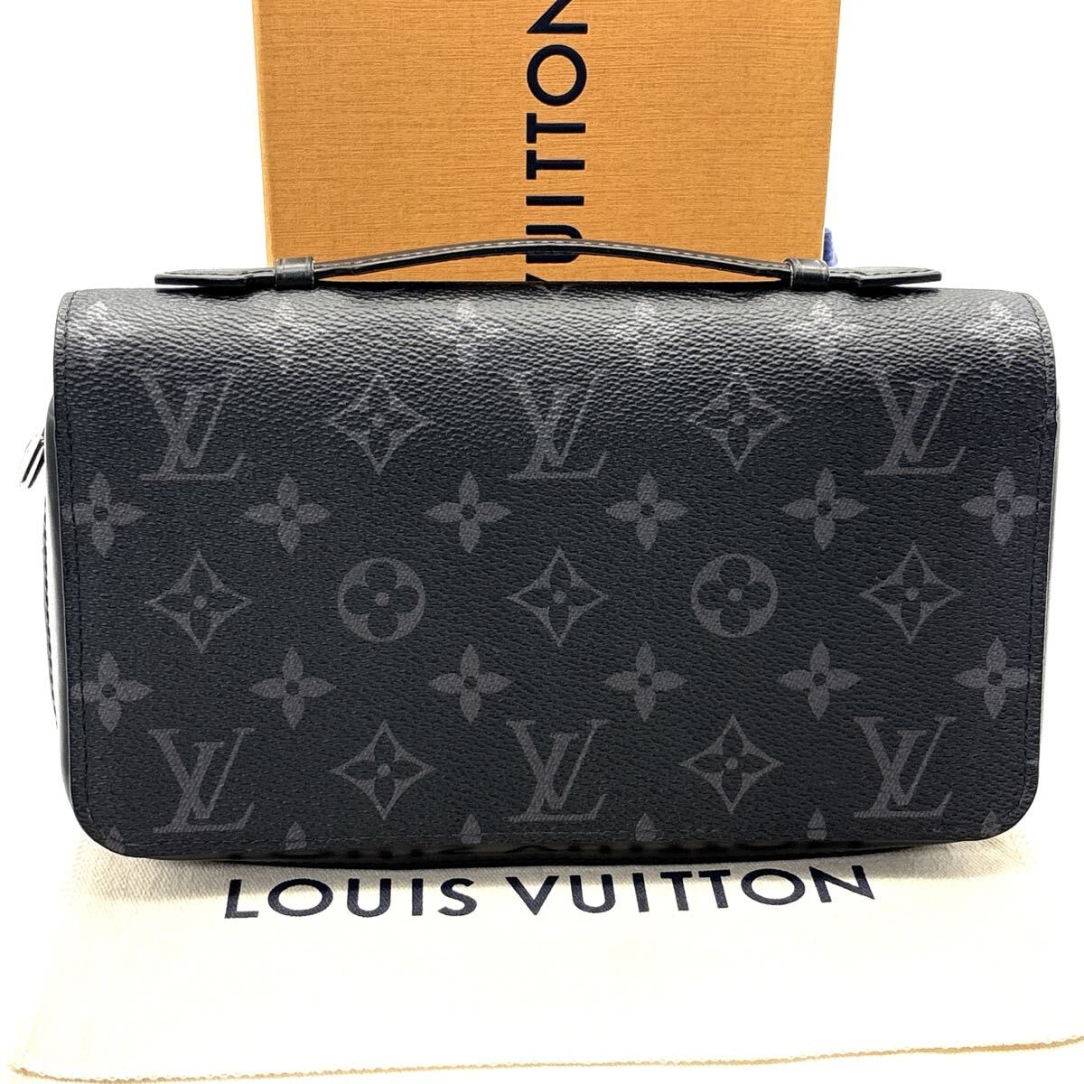 現行◆極美品◆LOUIS VUITTON ルイヴィトン ジッピーXL モノグラム エクリプス 長財布 セカンドバッグ ブラック 黒 メンズ拍卖