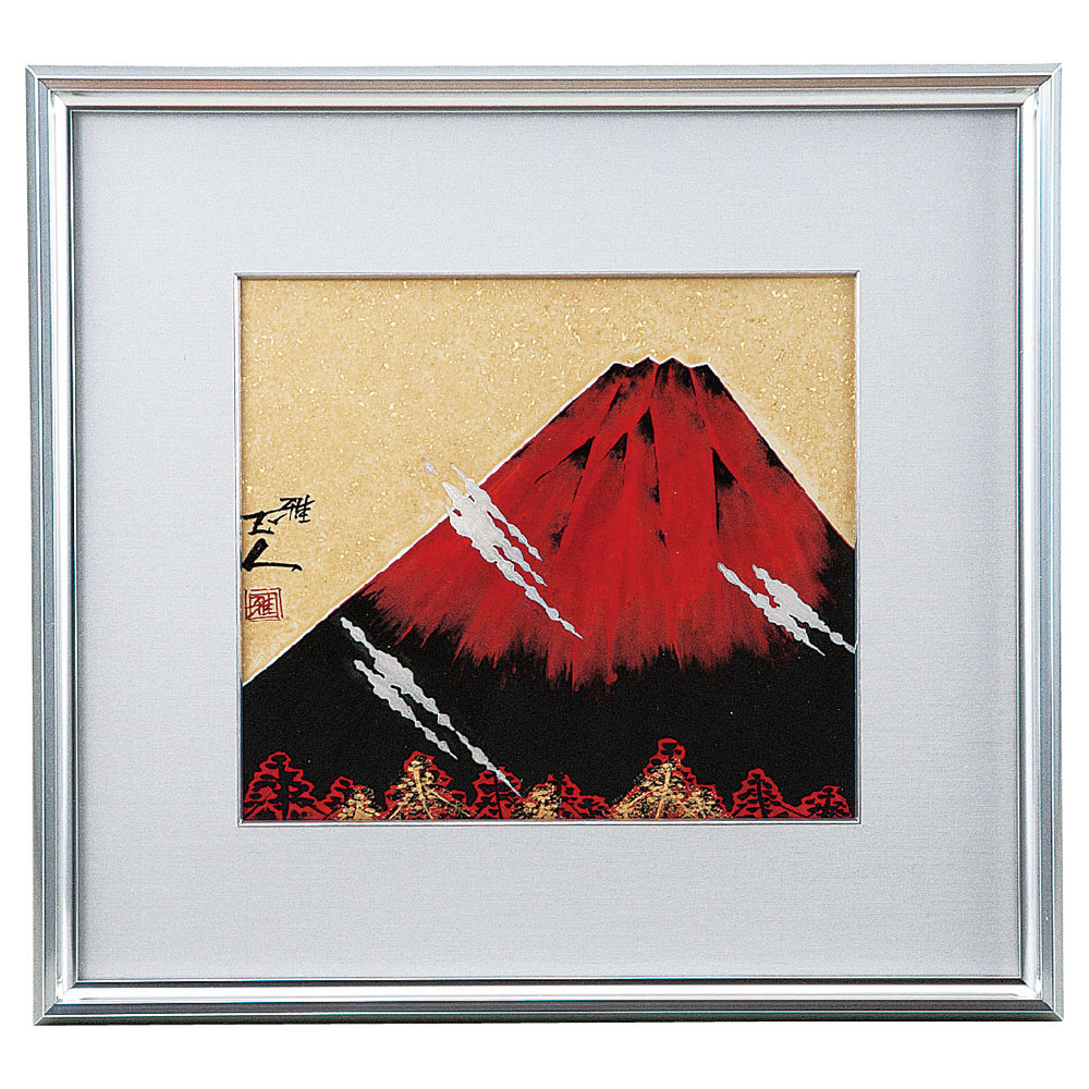 【即決】送料無料!九谷焼 陶額 金彩富士 陶器 日本製 ブランド 伝統工芸 美品 新品【作家 谷敷正人 作】拍卖