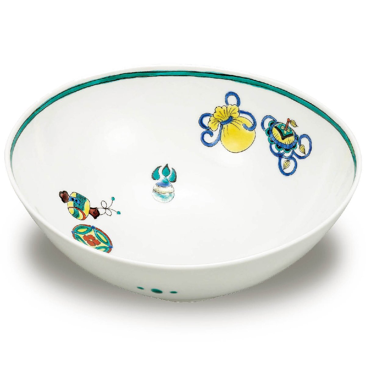 【即決】送料無料! 九谷焼 盛鉢 宝づくし おしゃれ 食器 陶器 おうちご飯 おうち時間 和食器 ボウル 美品 新品 未使用拍卖