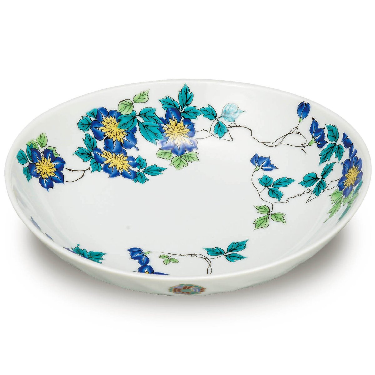 【即決】送料無料! 九谷焼 盛鉢 クレマチス おしゃれ 食器 陶器 おうちご飯 おうち時間 和食器 ボウル 美品 新品 未使用拍卖