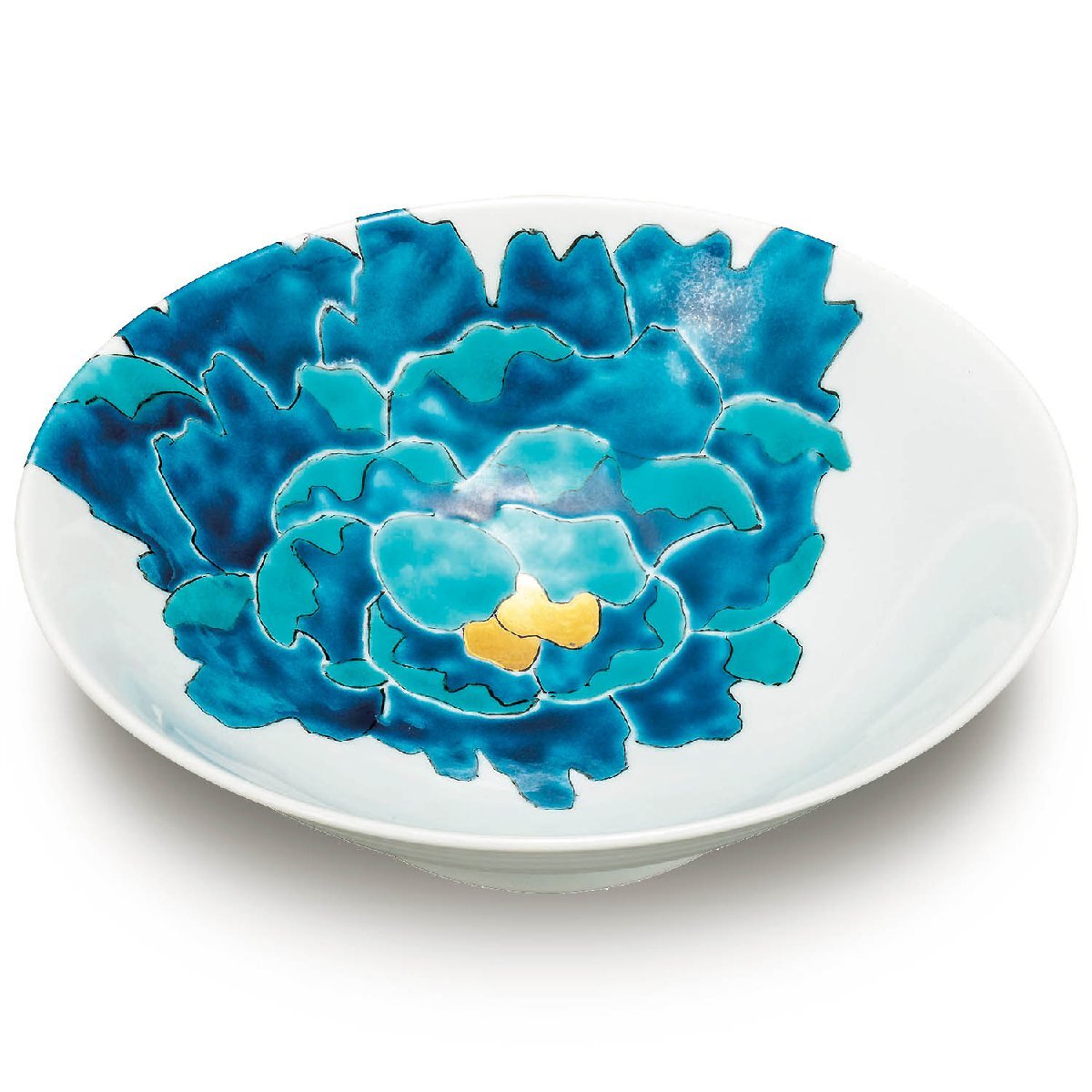 【即決】送料無料! 九谷焼 盛鉢 色絵青牡丹図 おしゃれ 食器 陶器 おうちご飯 おうち時間 和食器 ボウル 美品 新品 未使用拍卖