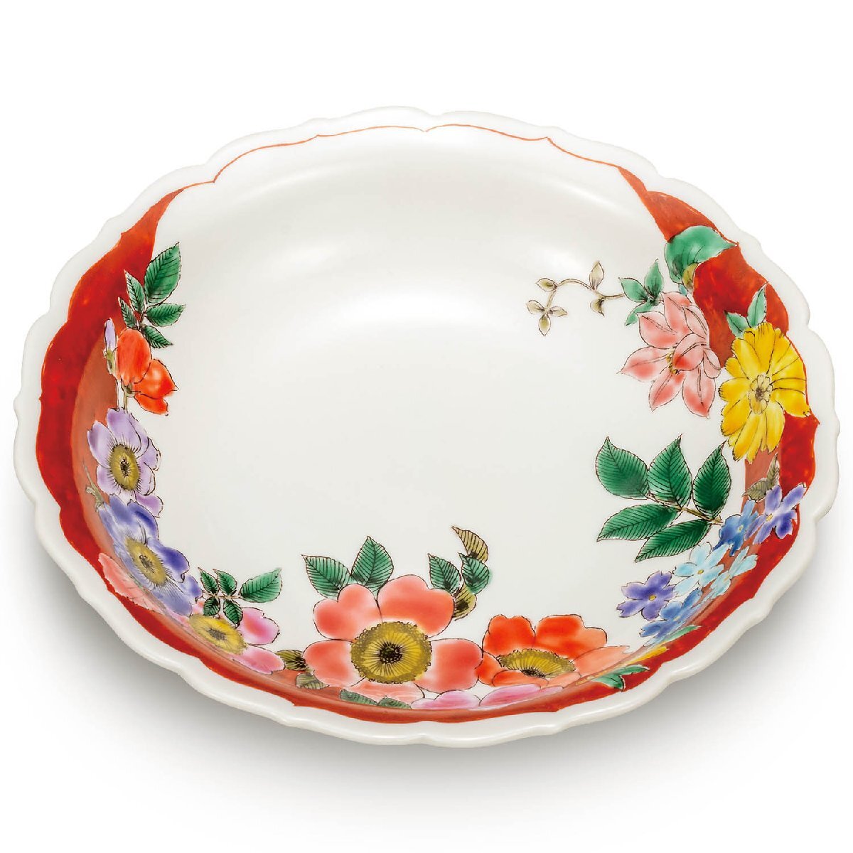 【即決】送料無料! 九谷焼 盛鉢 花色々 おしゃれ 食器 陶器 おうちご飯 おうち時間 和食器 ボウル 美品 新品 未使用拍卖