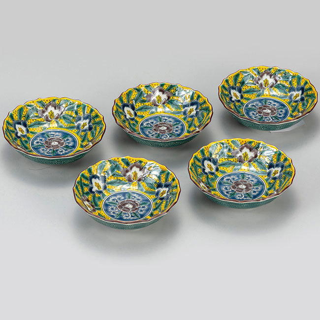 【即決】送料無料!九谷焼 小鉢5個セット 吉田屋芙蓉 陶器 和食器 鉢物 伝統工芸 和柄 美品 新品 未使用拍卖