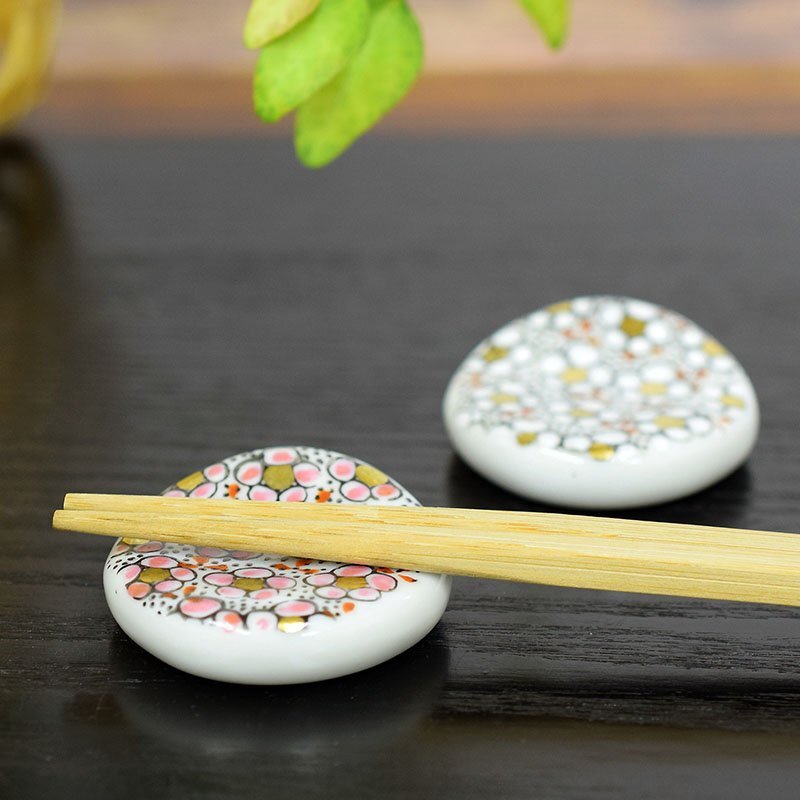 【即決】九谷焼 ペア 箸置き セット 梅詰 陶器 日本製 ブランド 伝統工芸 美品 新品 未使用拍卖