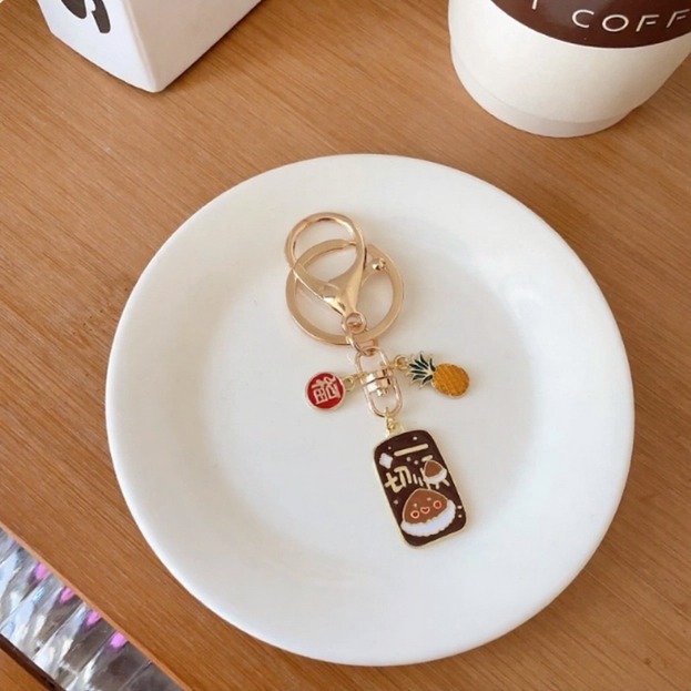 「一切順利」文字キーホルダー 中華風カートゥーン 成功祈願 プチギフト拍卖