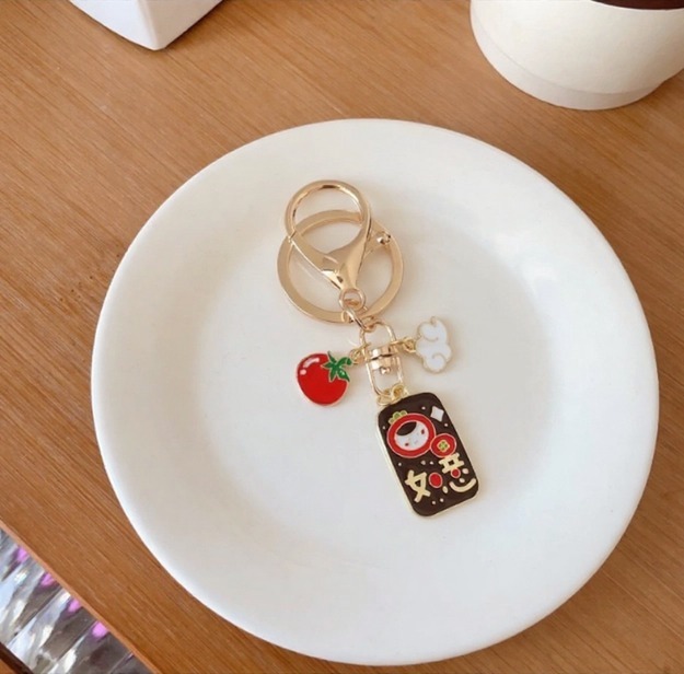 「事事如意」文字キーホルダー 中華風カートゥーン 幸運祈願 プチギフト拍卖