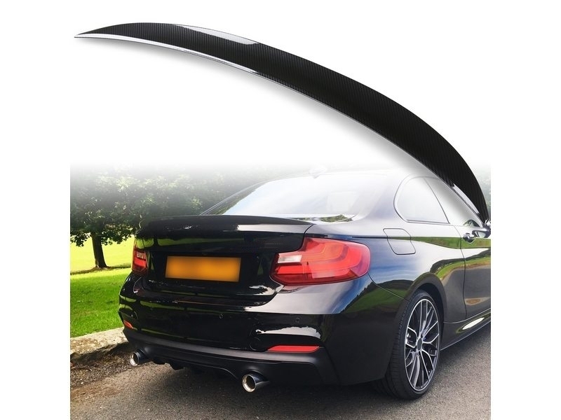 BMW用 2シリーズ F22用 クーペ ABS製 カーボン調 水圧転写 リアトランクスポイラー Pスタイル拍卖