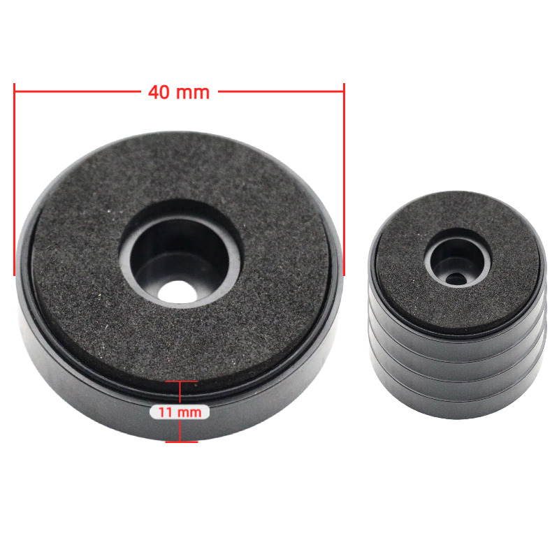 スピーカーショックアブソーバーパッド/滑り止め衝撃吸収ノイズ低減パッド(ブラック)直径40MM×厚さ10MM 4IN1セット拍卖
