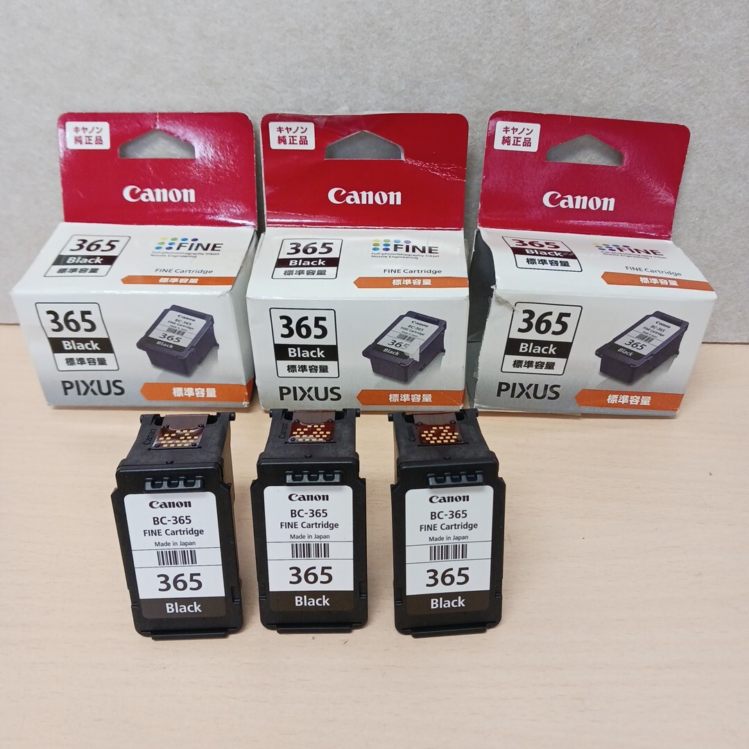 y111404k キヤノン 【純正品】Canon インクカートリッジ BC-365 ブラック BK 3本セット拍卖