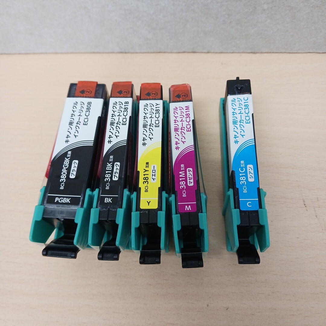 y111405k エコリカ 【互換品】ecorica キヤノン Canon BCI-381(BK/C/M/Y)+380(BK) 5本セット インクカートリッジ拍卖