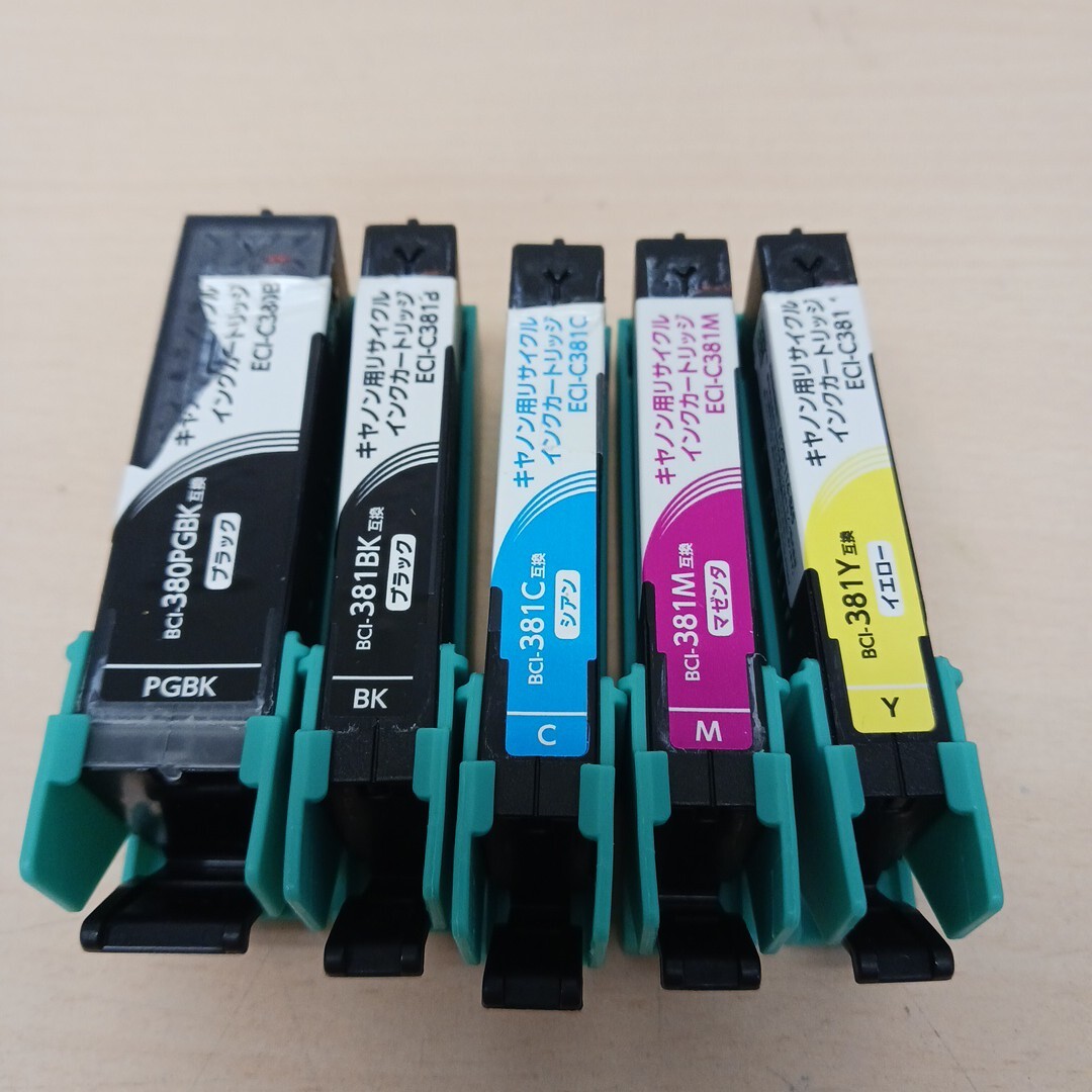y111406k エコリカ 【互換品】ecorica キヤノン Canon BCI-381(BK/C/M/Y)+380(BK) 5本セット インクカートリッジ拍卖