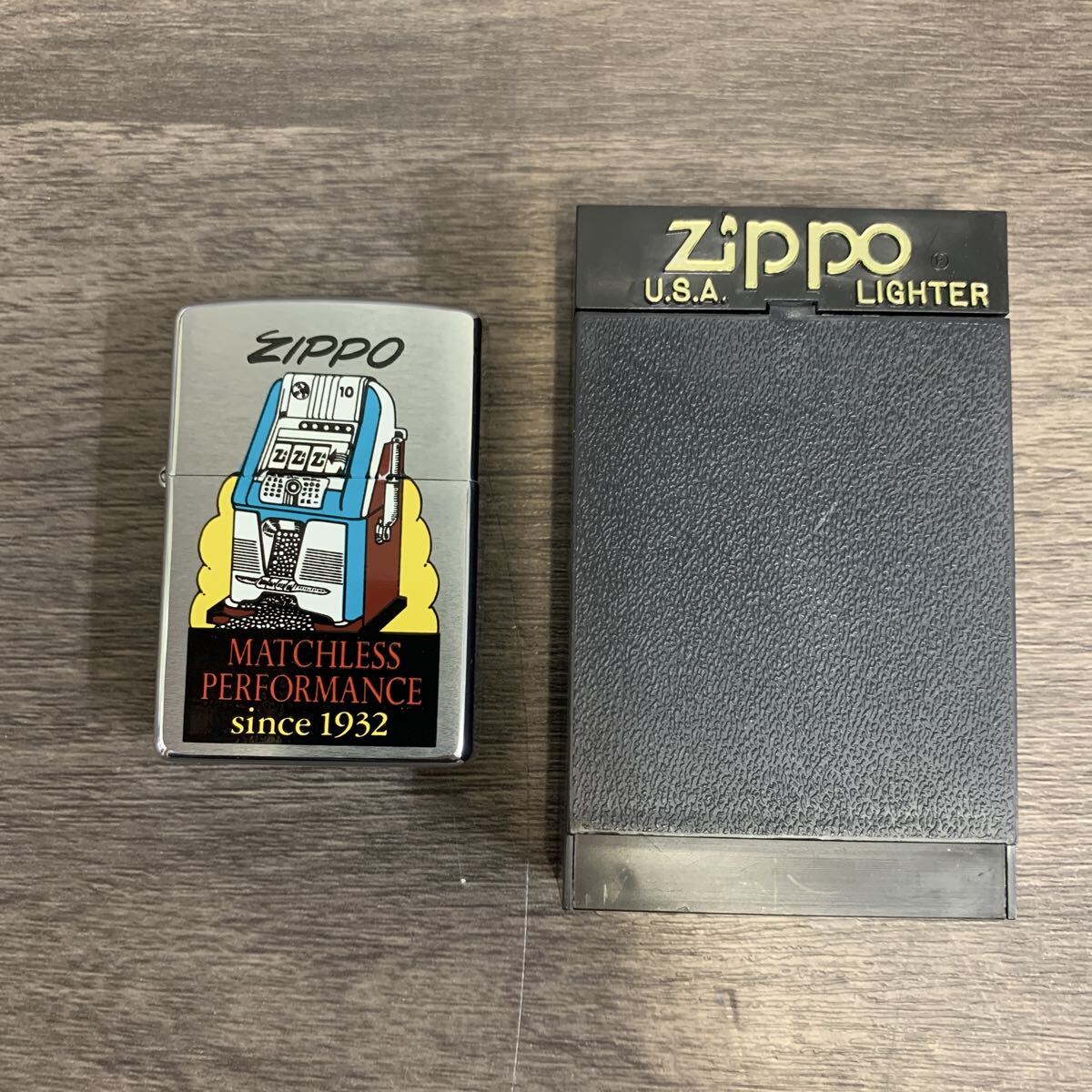 y110507m スロットマシーン柄 シルバークローム Zippo オイルライター拍卖