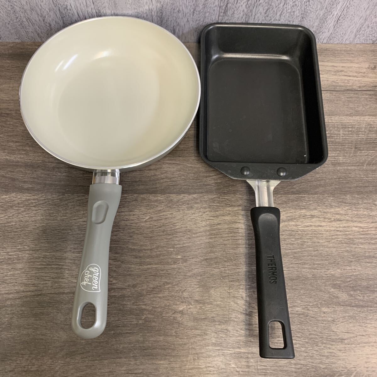 y111410m 【サーモス デュラブルシリーズ 玉子焼きフライパン 13cm 】【グリーンシェフ フライパン 20cm IH・ガス火対応 】拍卖