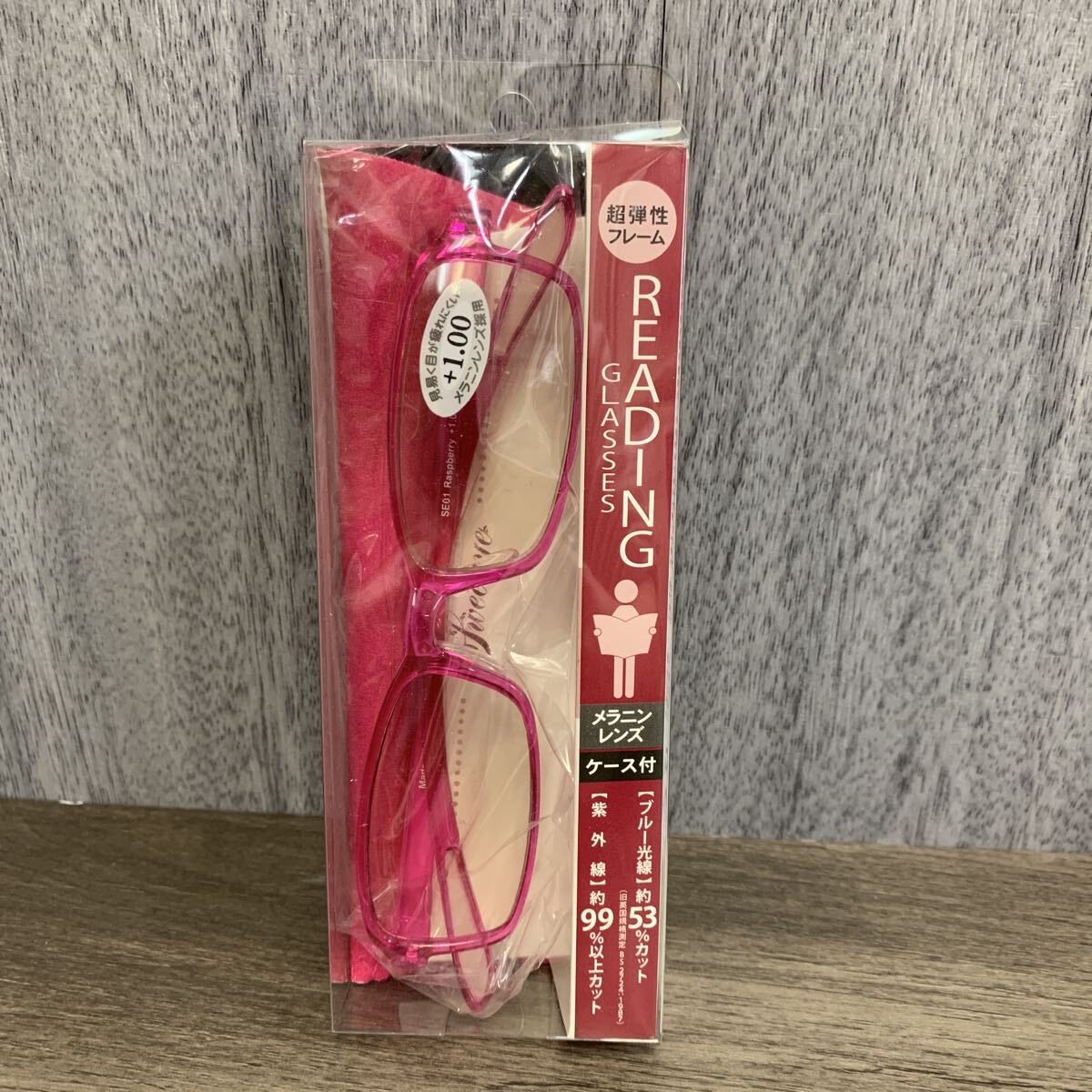 y111418m エニックス PCメガネ 度なし ブルーライトカット クリアレンズ ピンク AZ-SE01拍卖