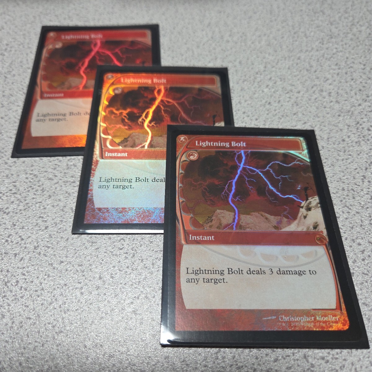 MTG SLD 稲妻 英語foil 三枚セット Secret lair 未来予知枠 即決拍卖