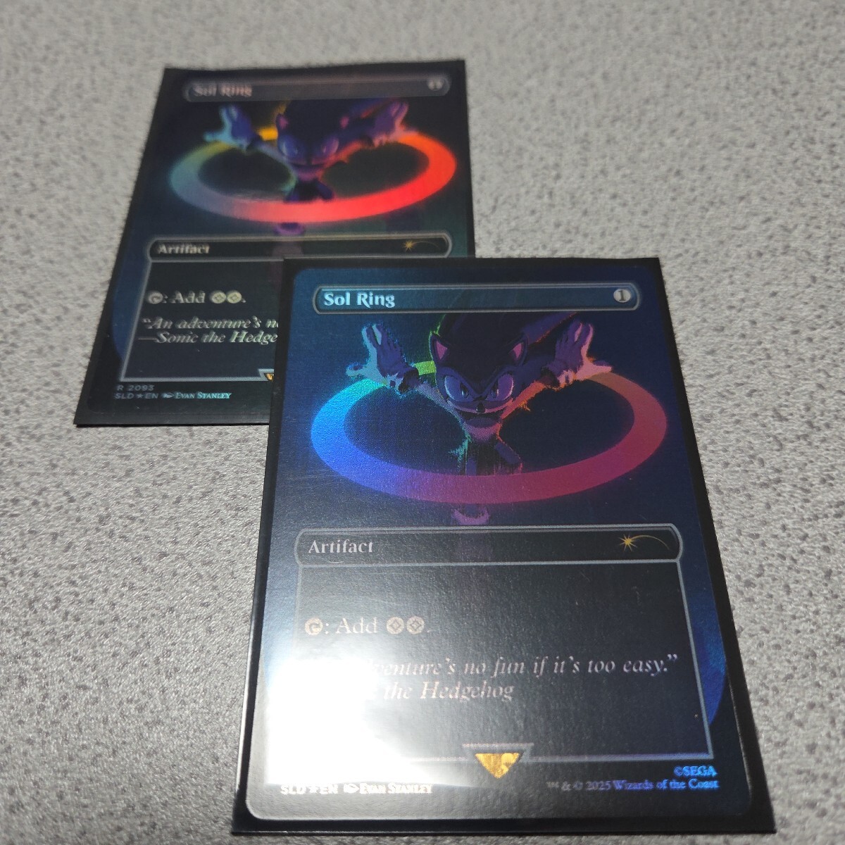 MTG SLD 太陽の指輪 英語foil 二枚セット Sonic the hedgehog ソニック Secret lair 即決拍卖