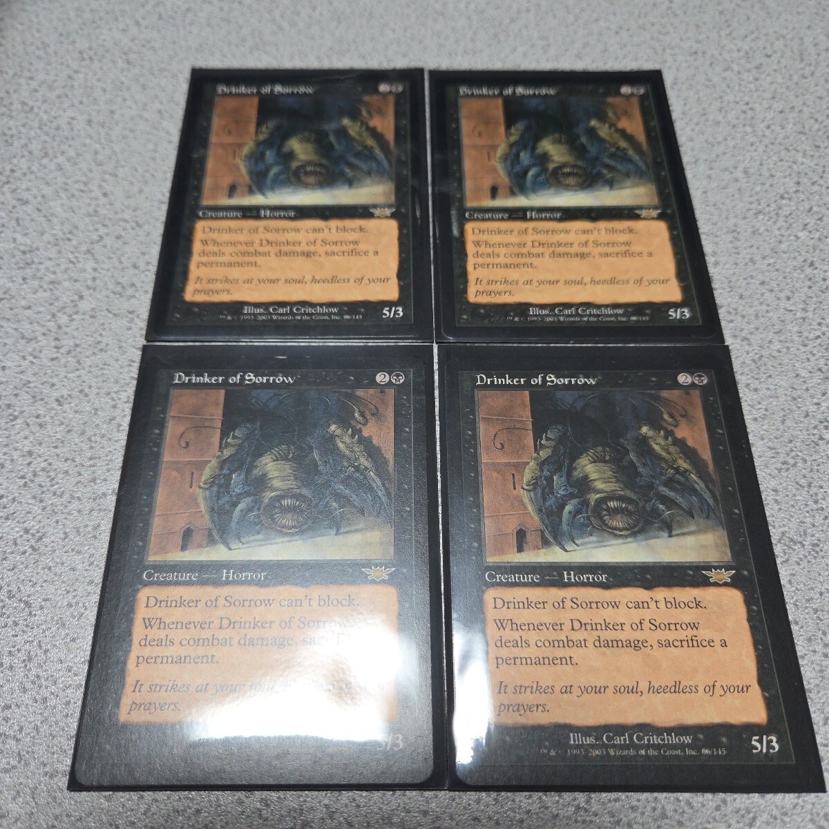 MTG LGN 悲しみを飲み込むもの 英語 四枚セット 即決拍卖