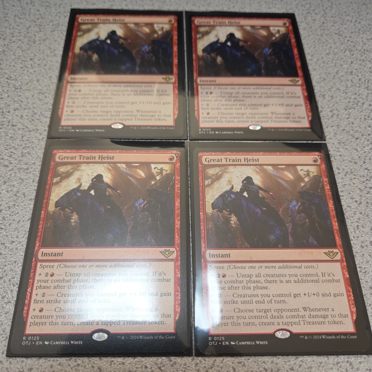 MTG OTJ 大規模な列車強盗 英語 四枚セット 即決拍卖