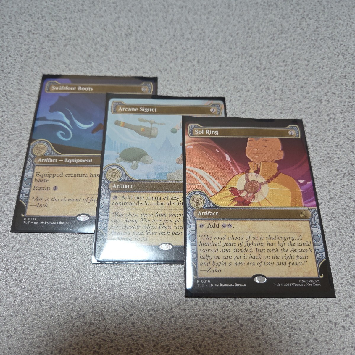 MTG TLA 太陽の指輪 速足のブーツ 秘儀の印鑑 英語 三枚セット ショーケース アバター 伝説の少年アン TLE 即決拍卖