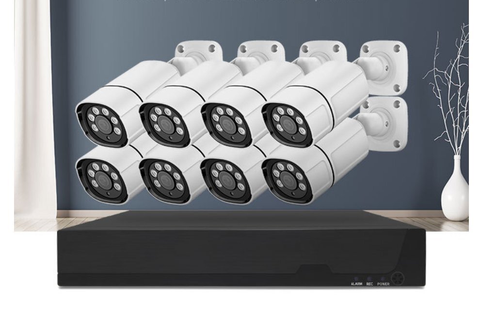 8チャンネル400万画素POE監視セット,監視システムセット、8MP 4K 高画質屋外バレットカメラ,暗視撮影 H.265+映像圧縮技術 双方向音声 NVRセ拍卖