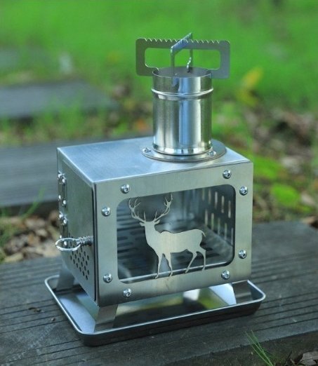 薪 ストーブ アウトドア 調理器具 暖炉 キャンプ 煙突付き 耐熱ガラス窓付き 屋外 小型焚き火台 BBQ コンロ ステンレス鋼拍卖