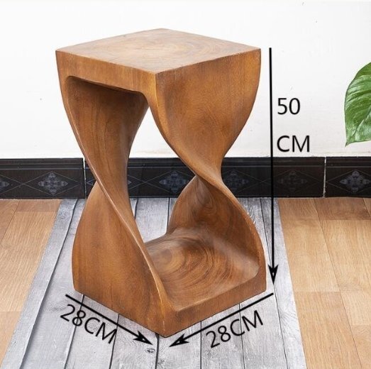 多機能★アンティーク調 レトロ チーク 木製 椅子 花台 家庭用拍卖