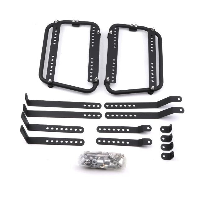 バイク用 サイドボックス 汎用 取り付けステー 左右セット ルミ製 パーツ サイドキャリアサポートセット アクセサリー 簡単脱着 ツーリング拍卖