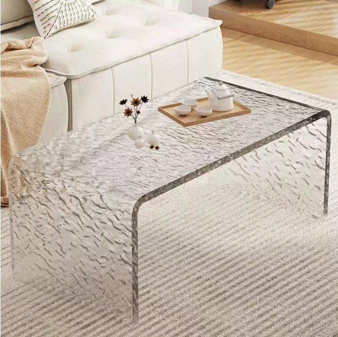 アクリル透明フローリング窓付き茶テーブルシンプル畳ローテーブル寝室窓台ベッド上小テーブル家庭用拍卖