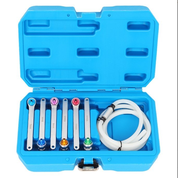 7セットブレーキポンプ分割ネジオイル放出ソケットレンチブレーキシステム排気レンチオイル放出排気レンチ拍卖