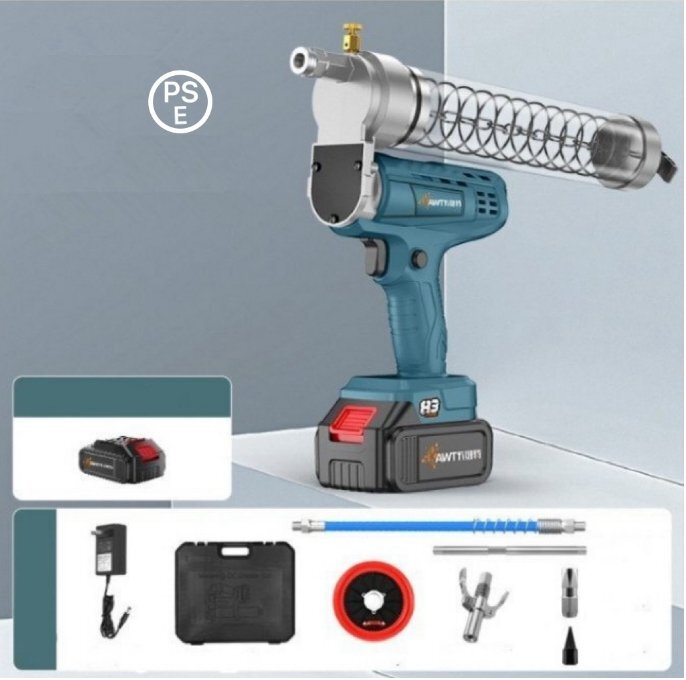 電動グリスガン 手持ち式●回転式 充電式 コードレス グリースガン 12000PSI高圧 容量600cc 多機能 1台2役 KWT-83 バッテリー1個拍卖